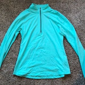 Mint green Nike Longsleeve 1/4 Zip running shirt